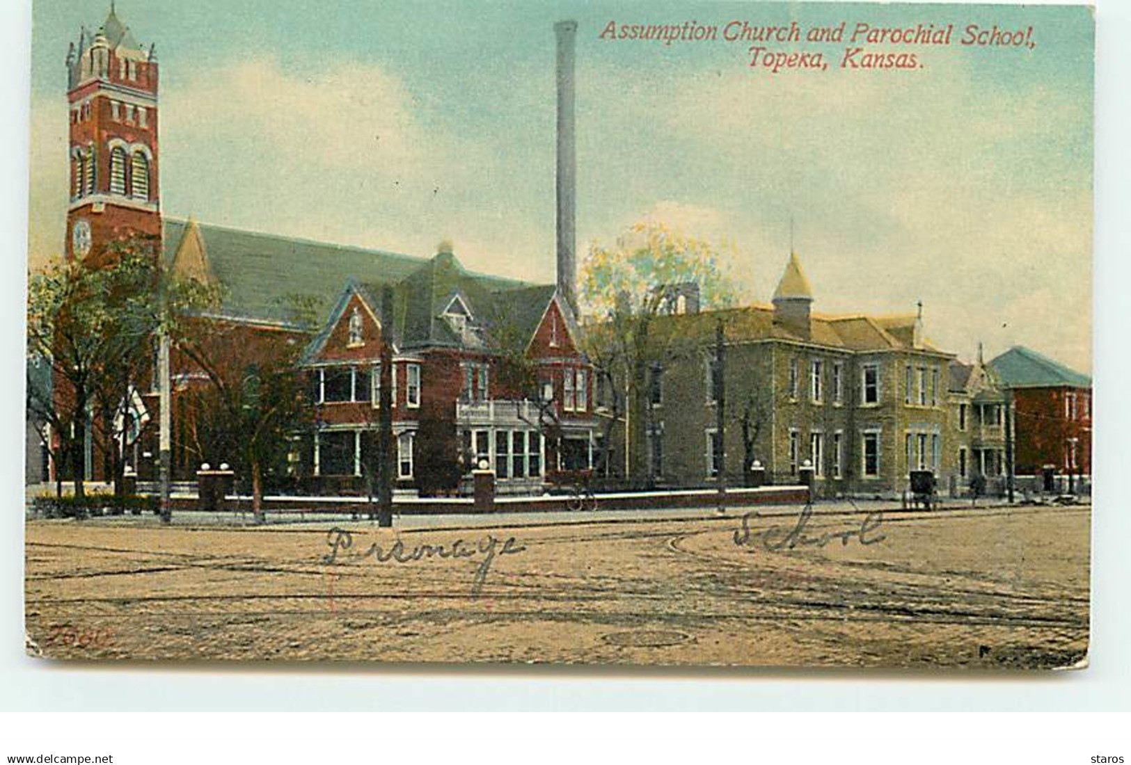 KANSAS - TOPEKA - Assumption Church and Parochial School