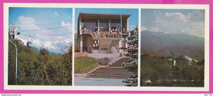 274309 / Russia - Almaty (Kazakhstan) - Cable car, Cable car entrance, In the mountains Fprest PC 1980 Kasachstan USSR