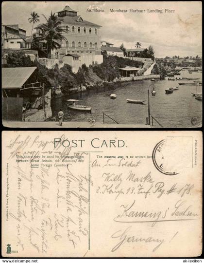 Postcard Mombasa Harbour Landing Place 1909