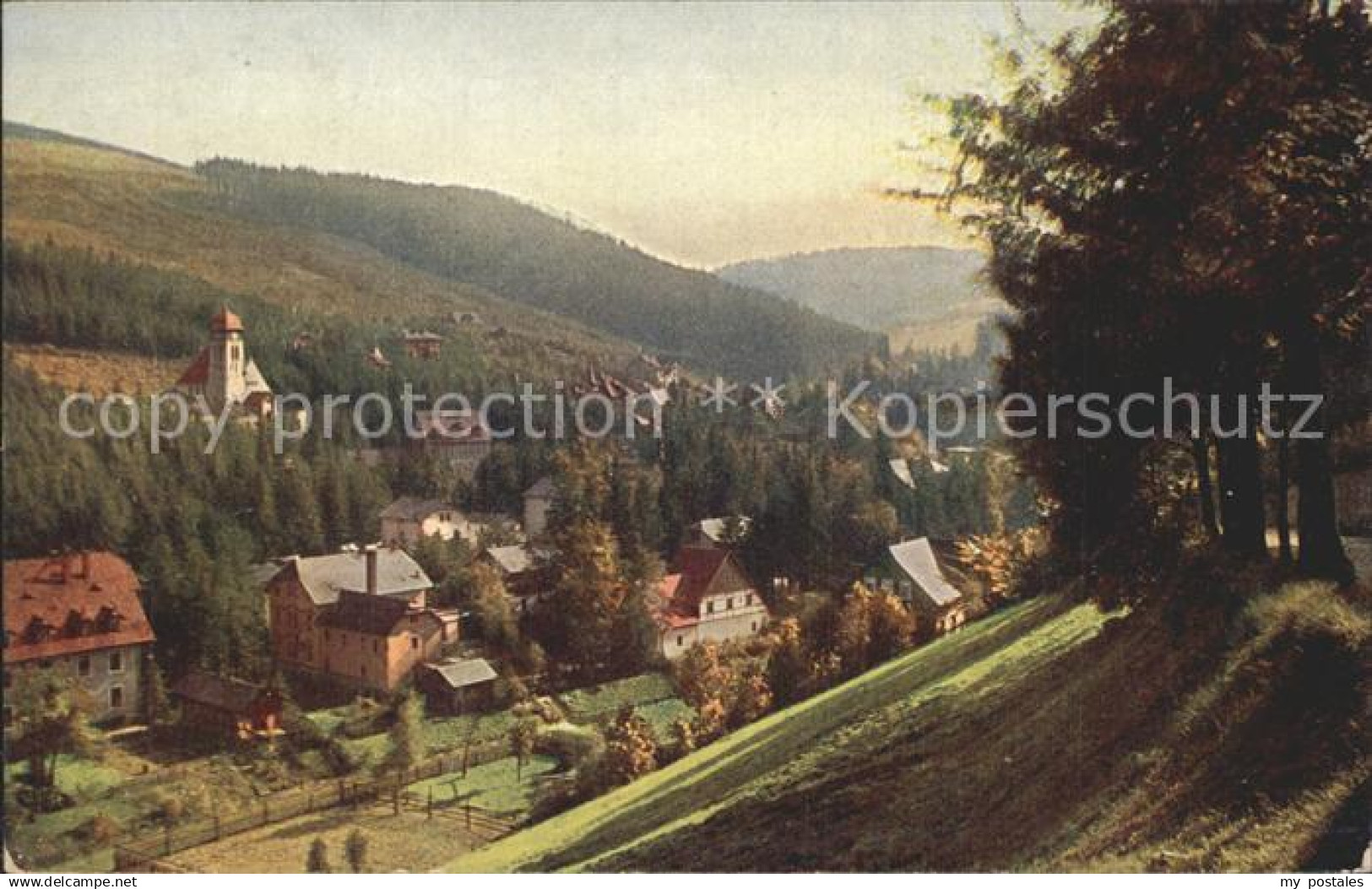 Kipsdorf Blick von Oberkipsdorf nach Tal Kipsdorf