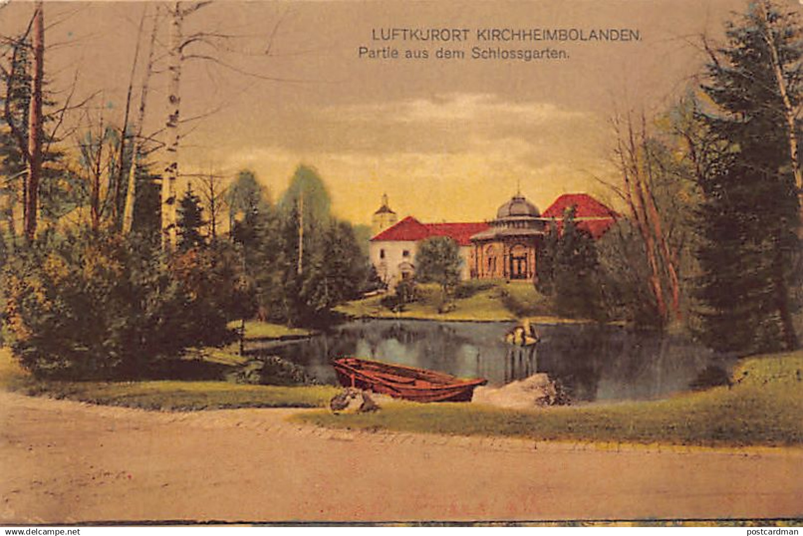 Kirchheimbolanden (RP) Luftkurort Kirchheimbolanden Partie aus dem Schlossgarten Verlag Val. Scheib Kirchheimbolanden