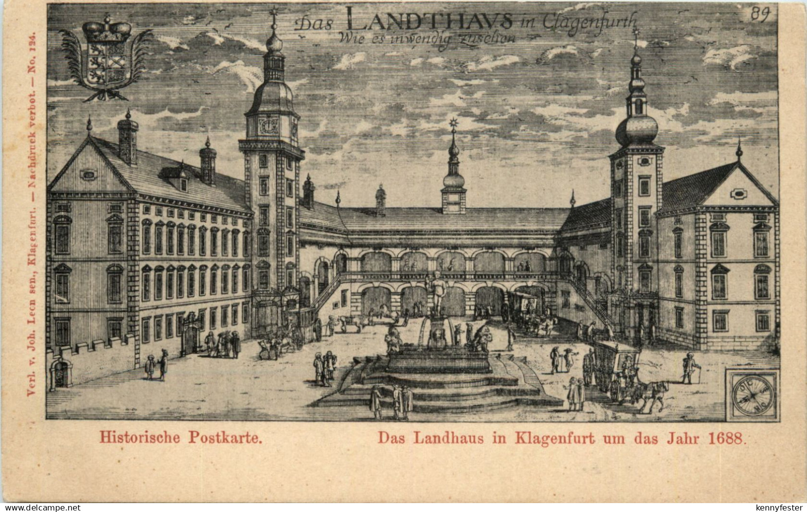 Klagenfurt - Das Landhaus in Klagenfurt um das Jahr 1688