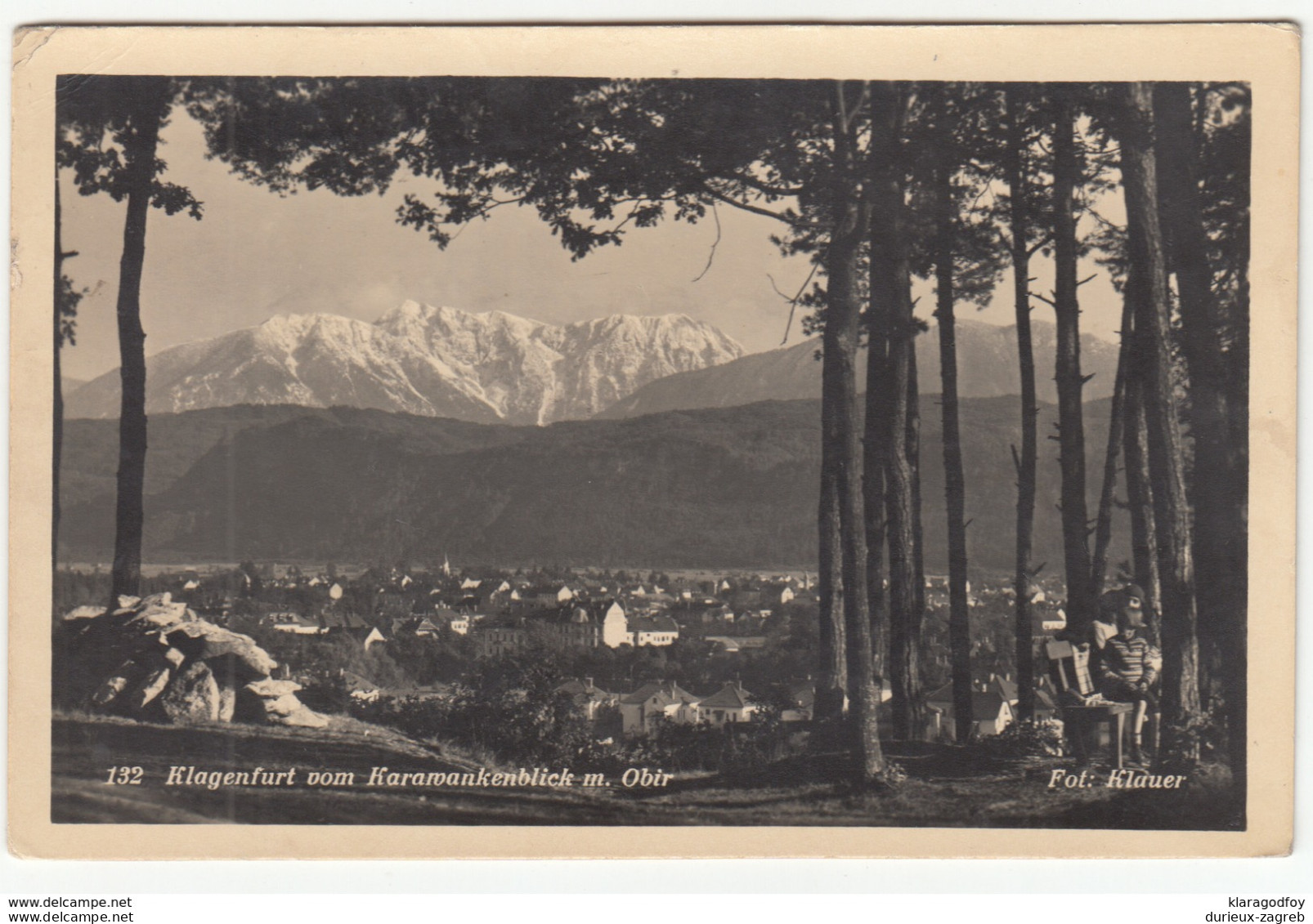 Klagenfurt old postcard travelled 1929 b190110