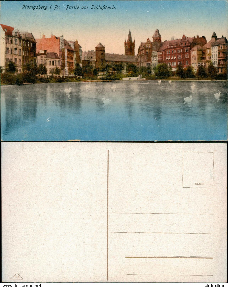 Königsberg (Ostpreußen) Калининград Schloßteich und Gebäude Ostpreußen 1914