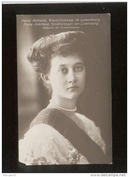 marie-adélaide grand-duchesse de luxembourg édit. grieser cachet ambulant troisvierges en 1913 , timbre stamp briefmarke