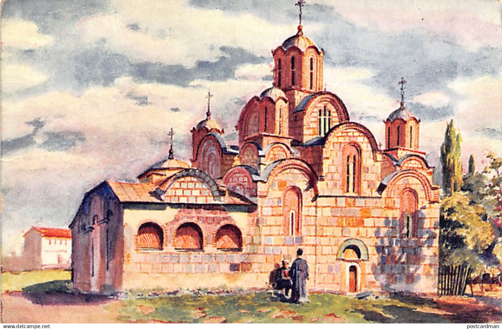 Kosovo - Gračanica Monastery - Based on a watercolor by T. Chvrakitch