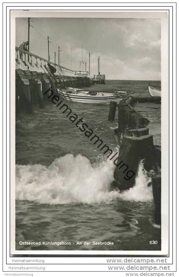 Kühlungsborn - Seebrücke - Foto-AK 30er Jahre