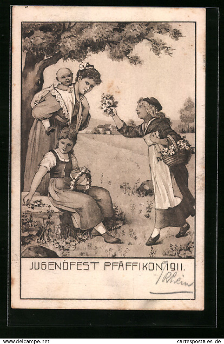 Künstler-AK Pfäffikon, Jugendfest 1911