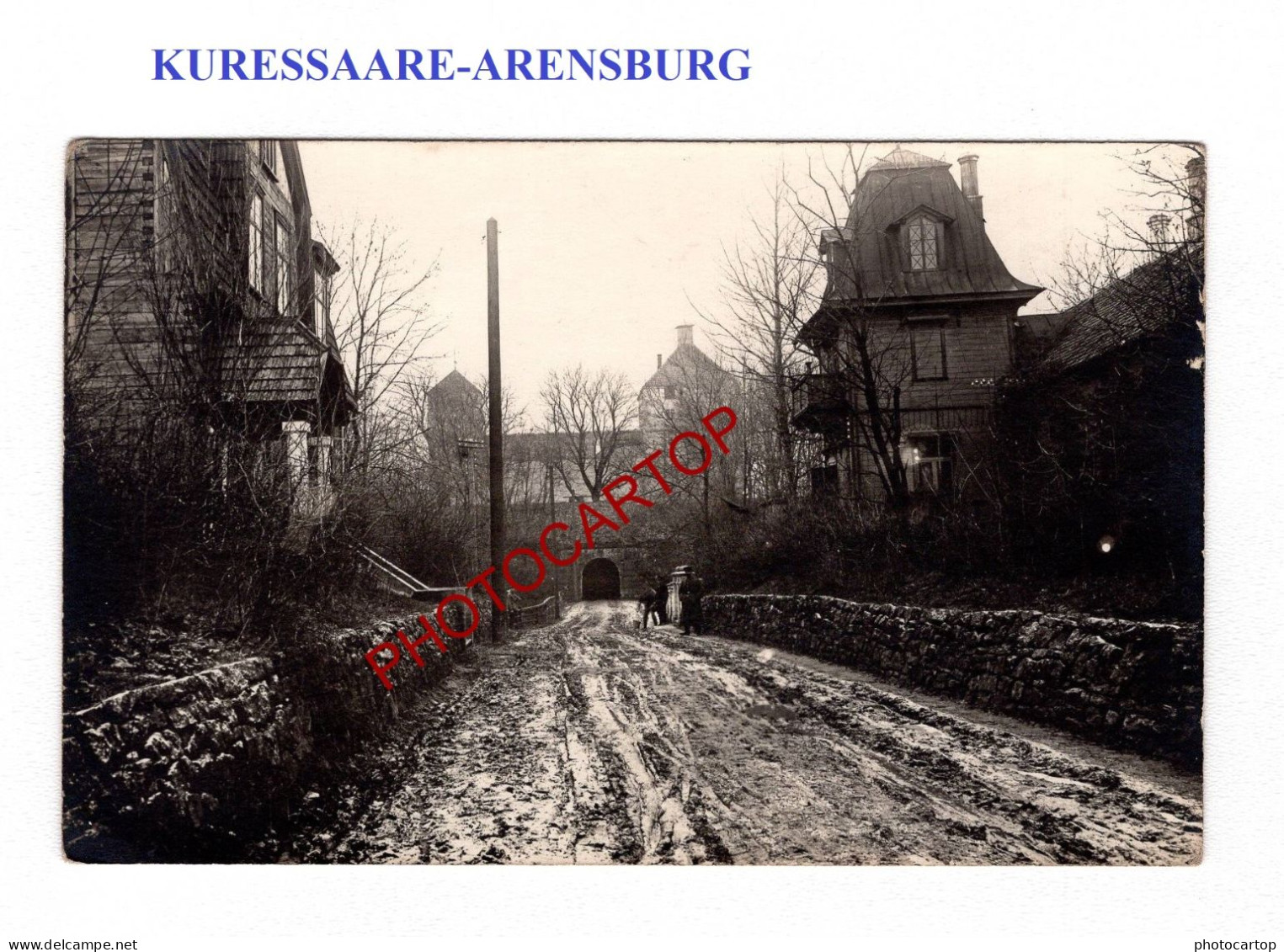 KURESSAARE-ARENSBURG-CARTE PHOTO Allemande-GUERRE-14-18-1 WK-Militaria-ÖSEL-ESTLAND