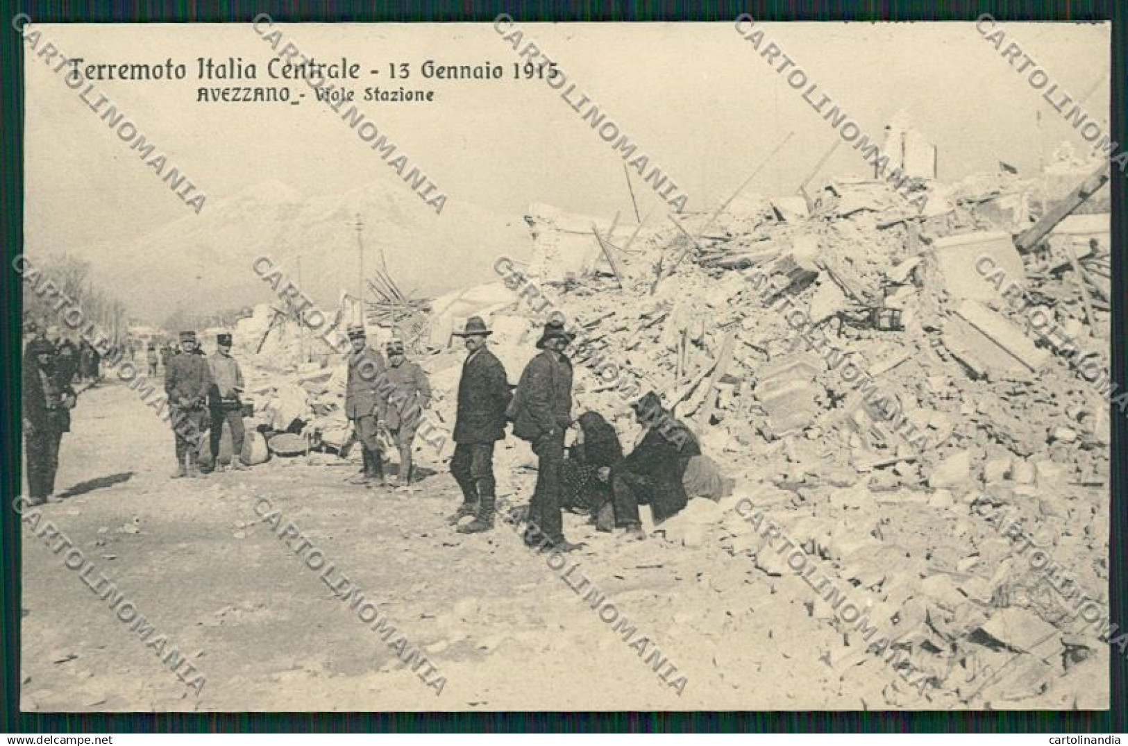 L'Aquila Avezzano Terremoto cartolina QQ3890