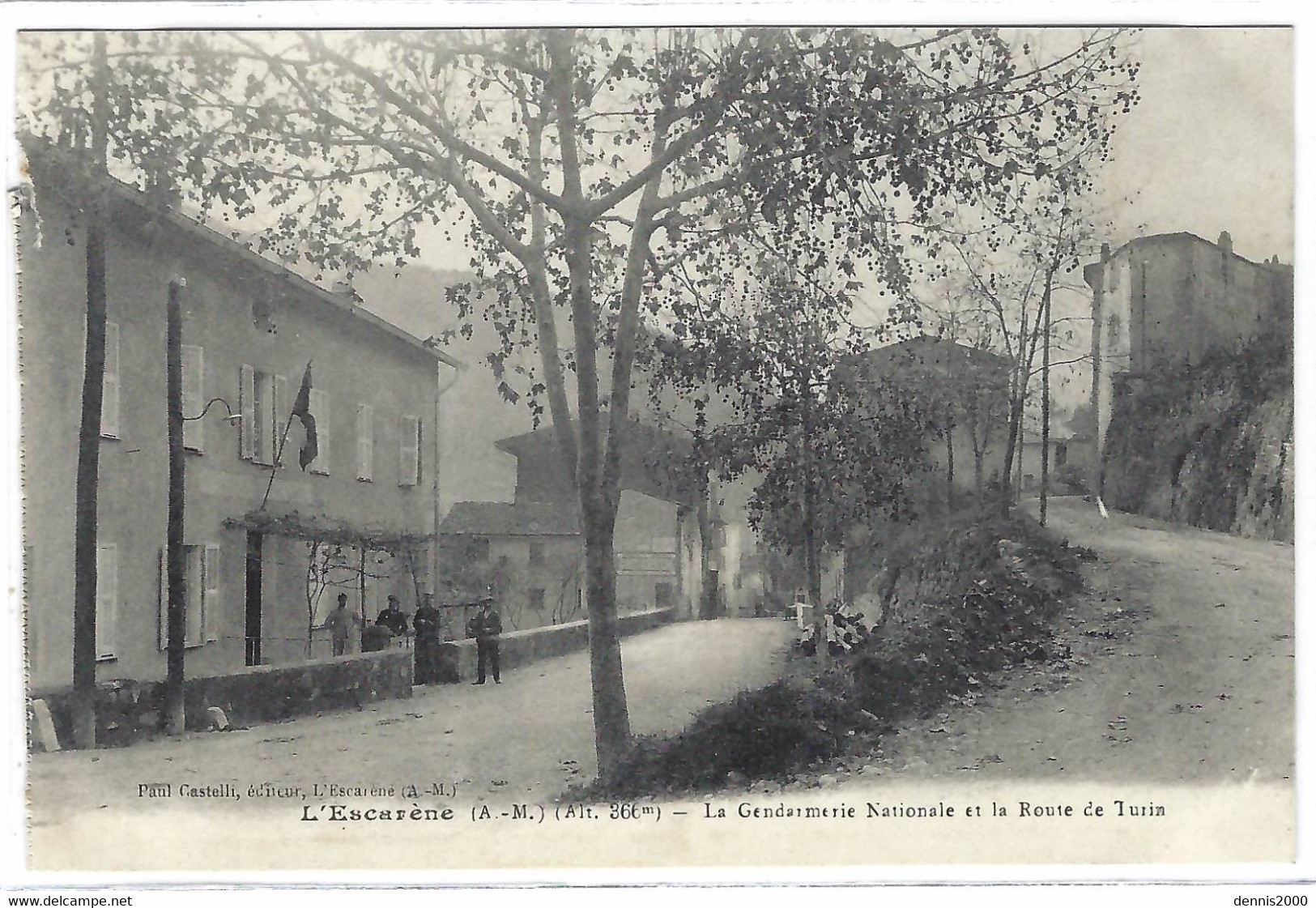 L' ESCARENE (06) - La Gendarmerie Nationale et la Route de Turin - Ed. Paul Castelli, L'Escarène