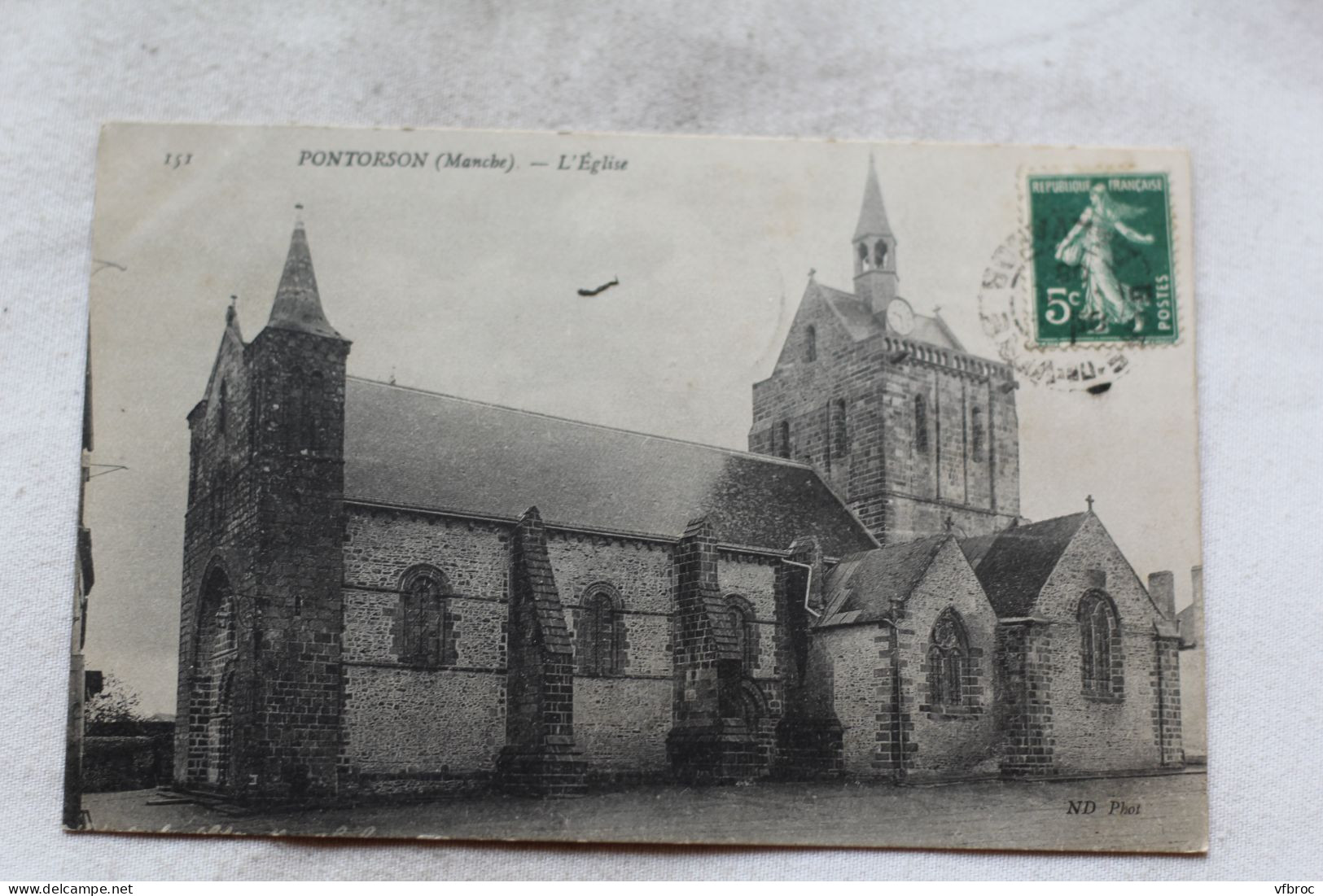 L864, Cpa 1908, Pontorson, l'église, Manche 50