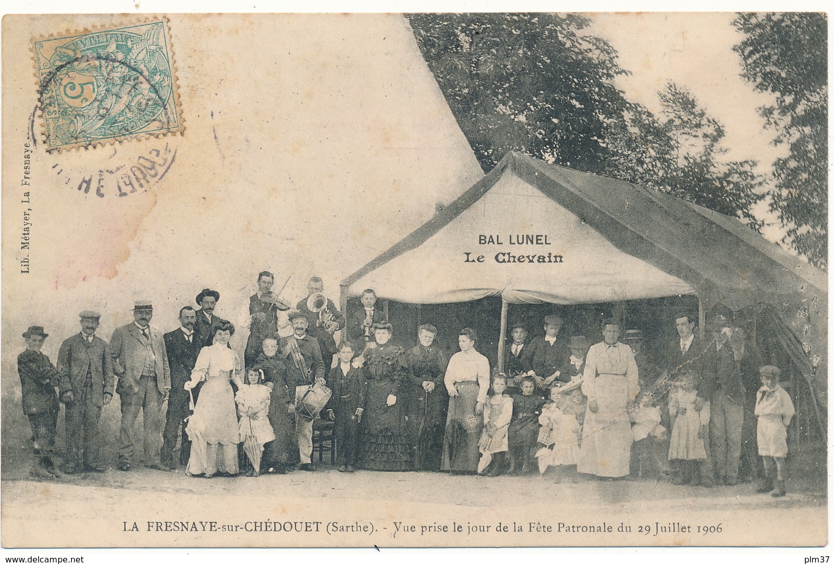 LA FRESNAYE SUR CHEDOUET - Fête Patronale 1906, Bal Lunel