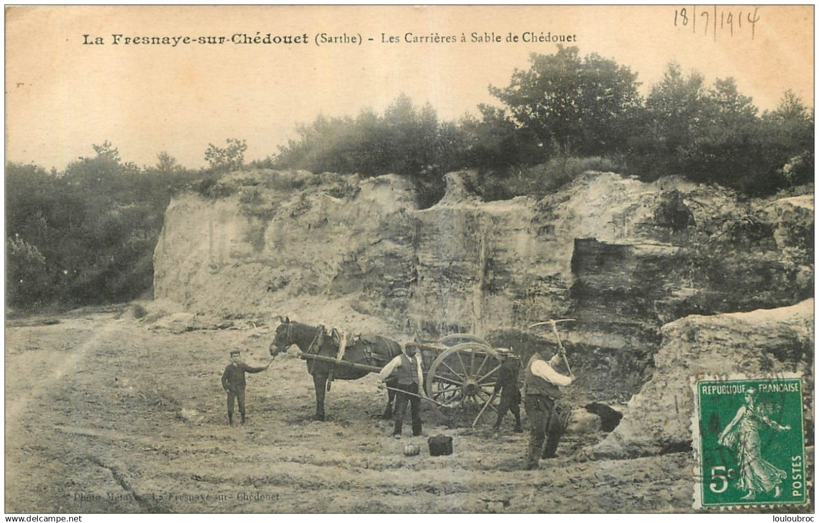 LA FRESNAYE SUR CHEDOUET LES CARRIERES A SABLE DE CHEDOUET