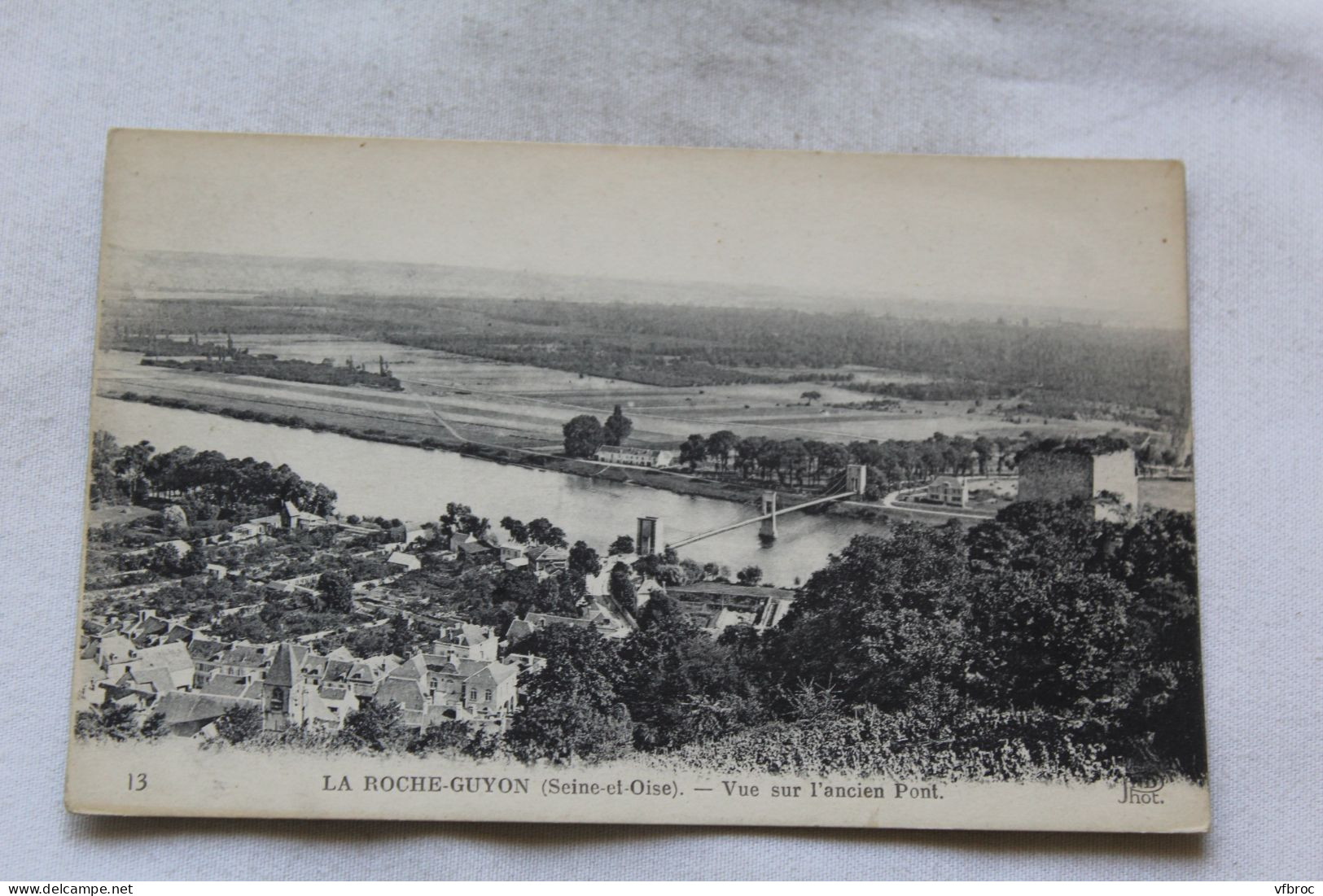 la Roche Guyon, vue sur l'ancien pont, Val d'Oise 95