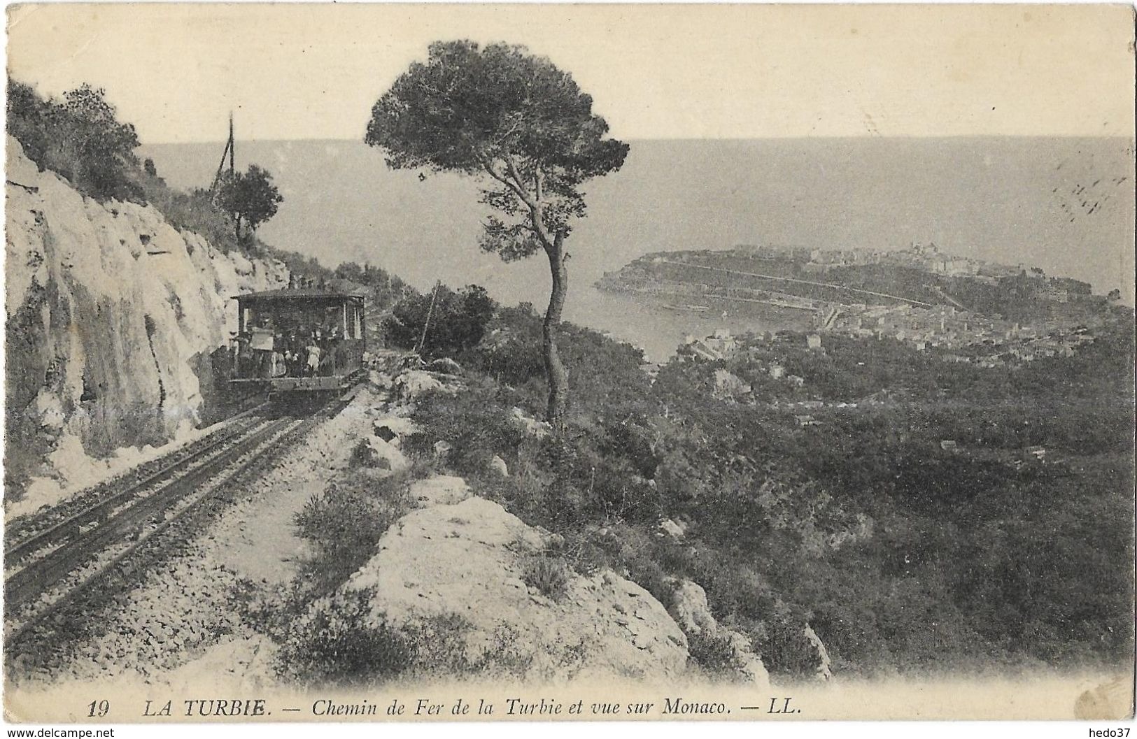 La Turbie - Chemin de Fer de la Turbie et vue sur Monaco