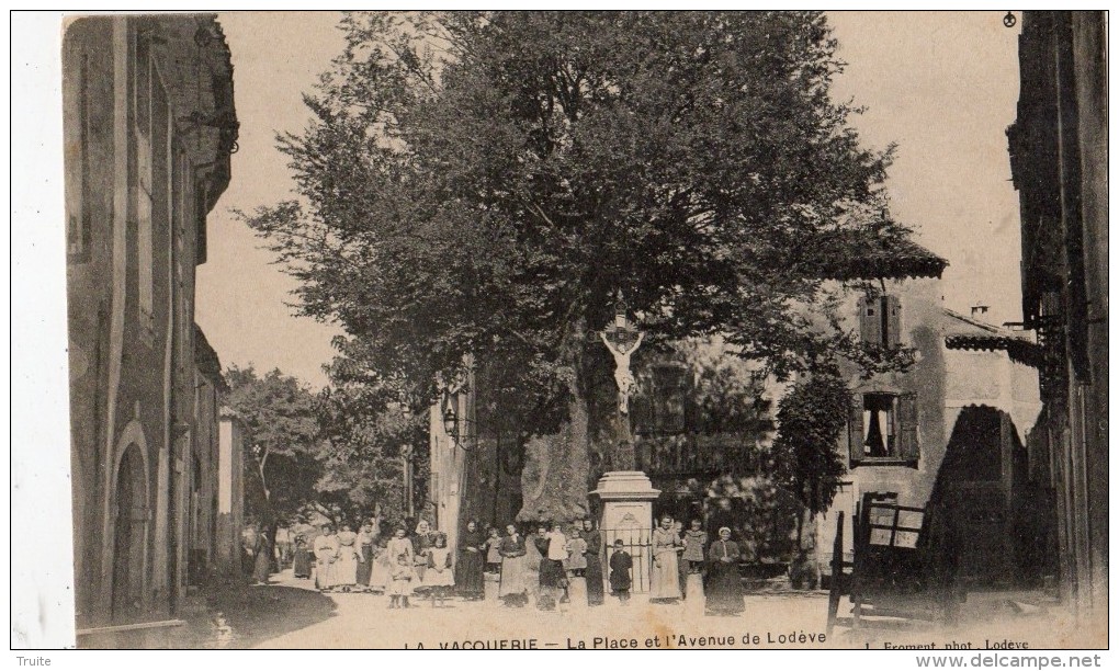 LA VAQUERIE LA PLACE ET L'AVENUE DE LODEVE ANIMEE