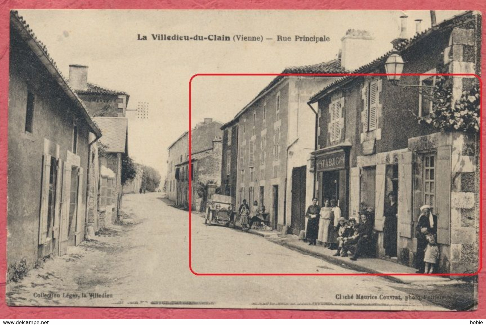 La Villedieu-du-Clain dépt. Vienne : Rue Principale - Commerce : Tabac - 1923