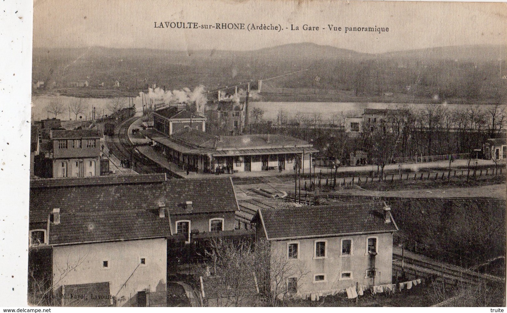 LA VOULTE-SUR-RHONE LA GARE VUE PANORAMIQUE