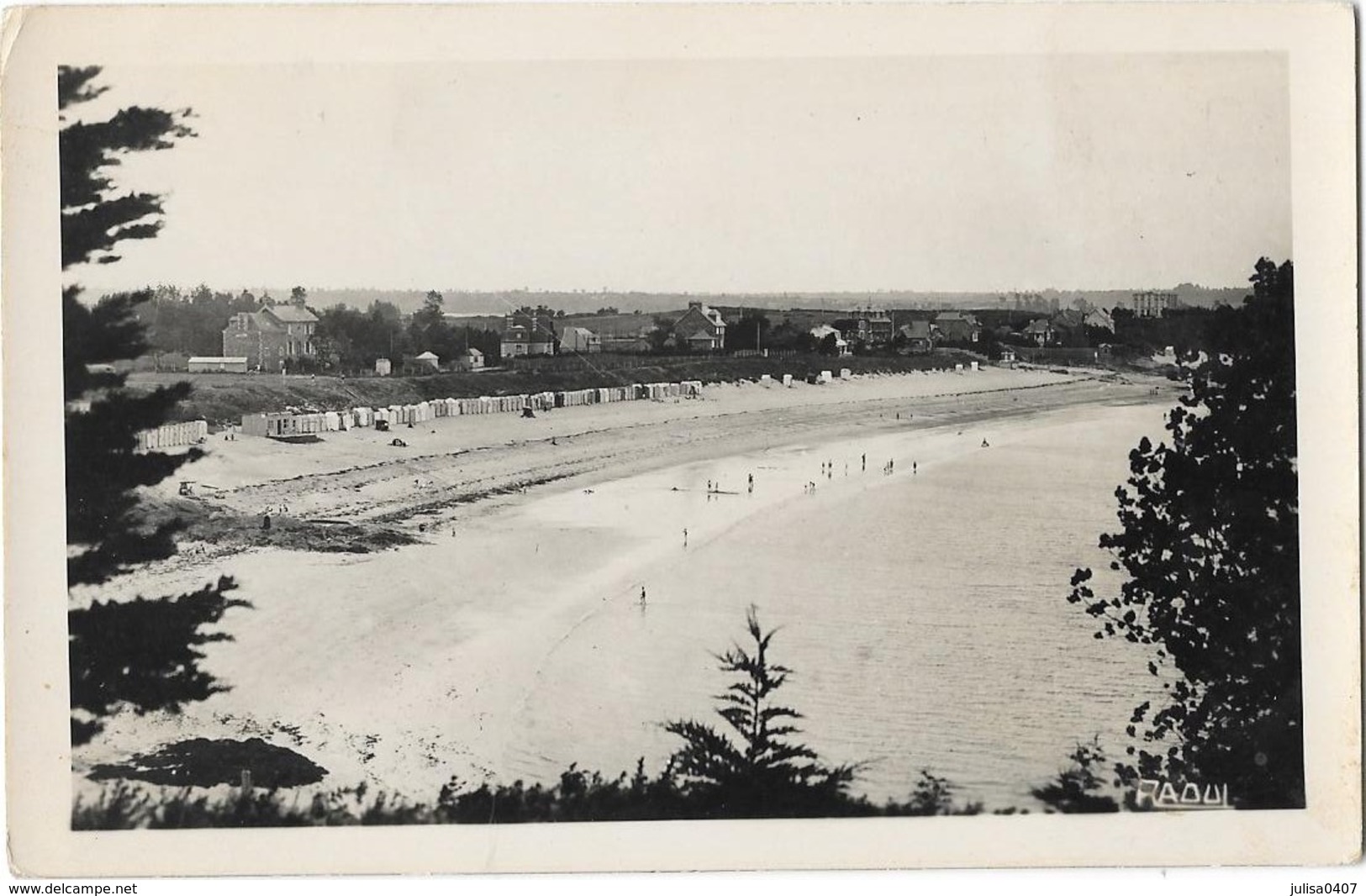 LANCIEUX (22) carte photo plage front de mer