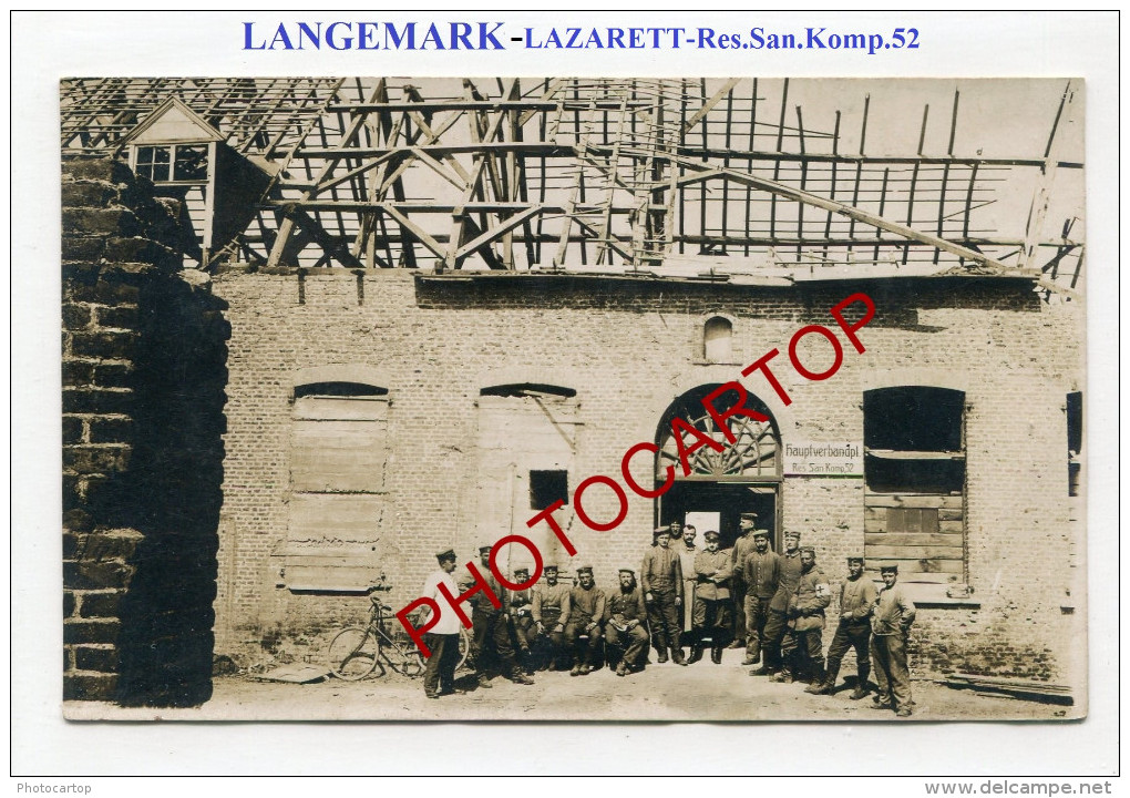 LANGEMARK-PÖLKAPELLE-Quartier-Carte Photo Allemande-Guerre 14-18-1WK-BELGIQUE-BELGIEN-