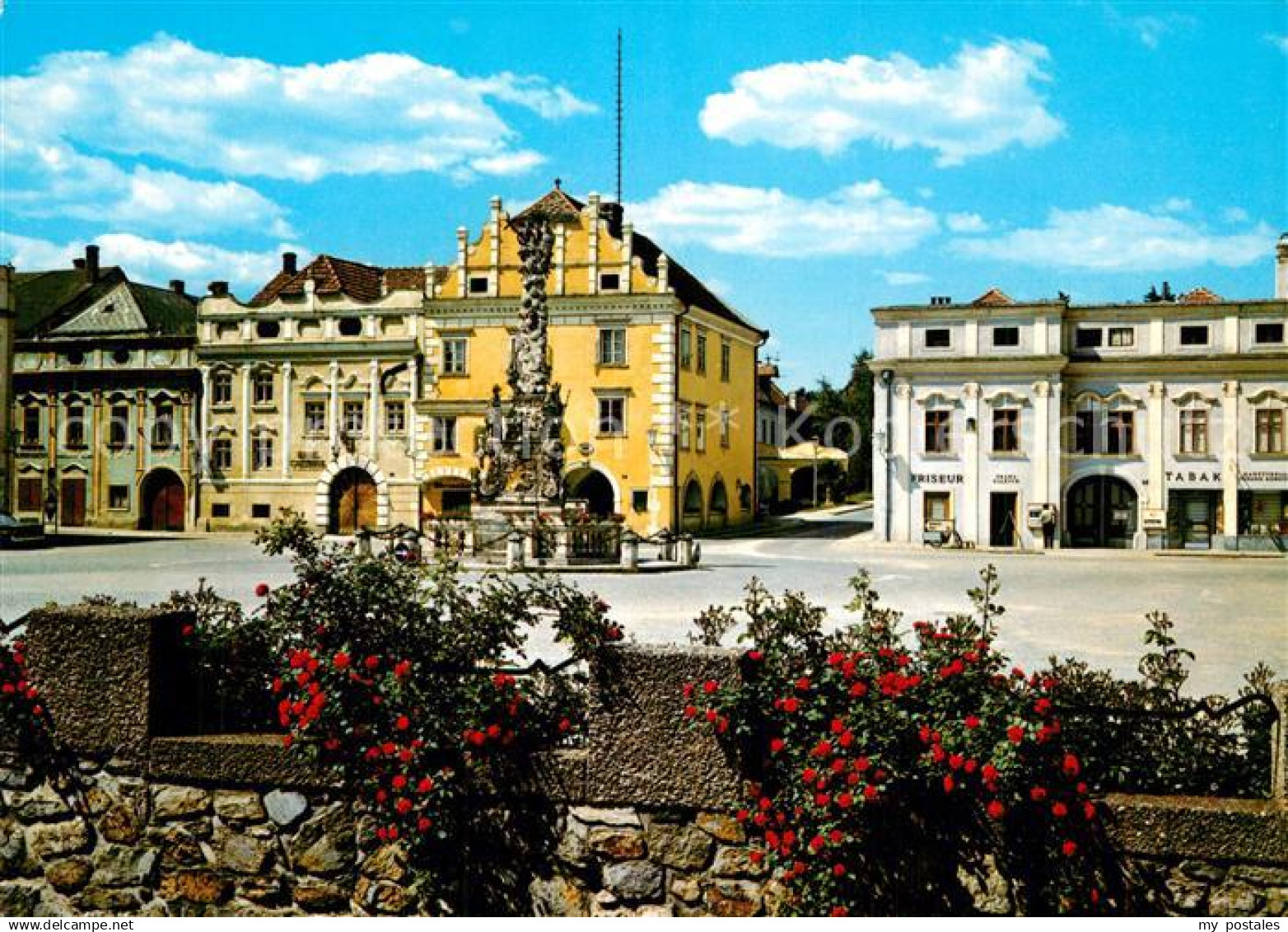 Langenlois Innenstadt Platz Saeule