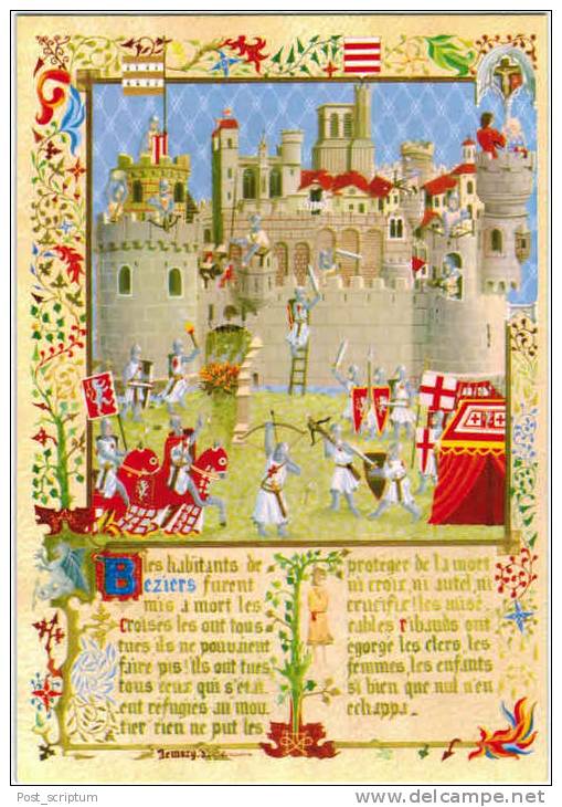 Languedoc - pochette de 9 cartes : livre des merveilles du moyen age - enluminures du Languedoc