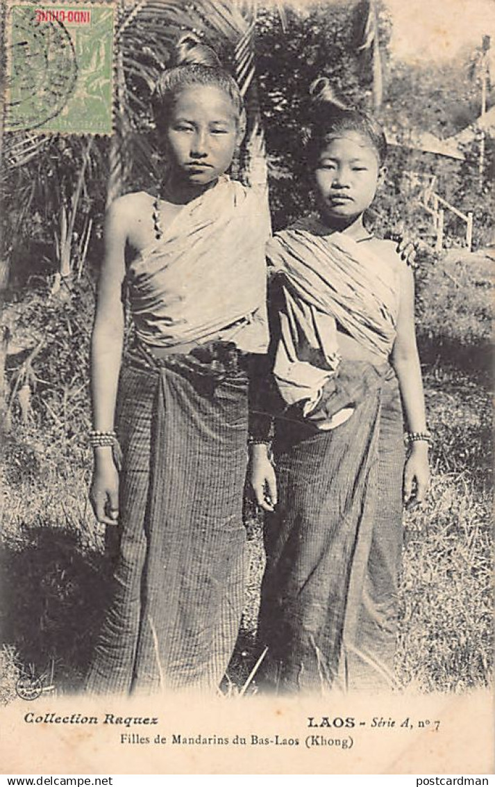 Laos - Filles de Mandarin du Bas-Laos (Khong) - Ed. Collection Raquez - -