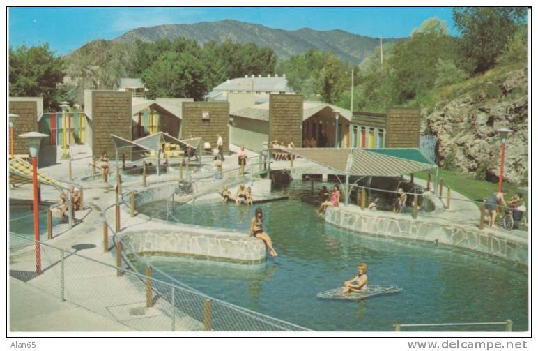 Lava Hot Springs ID Idaho,  Hot Springs Bathing Pool, c1960s/70s Vintage Postcard