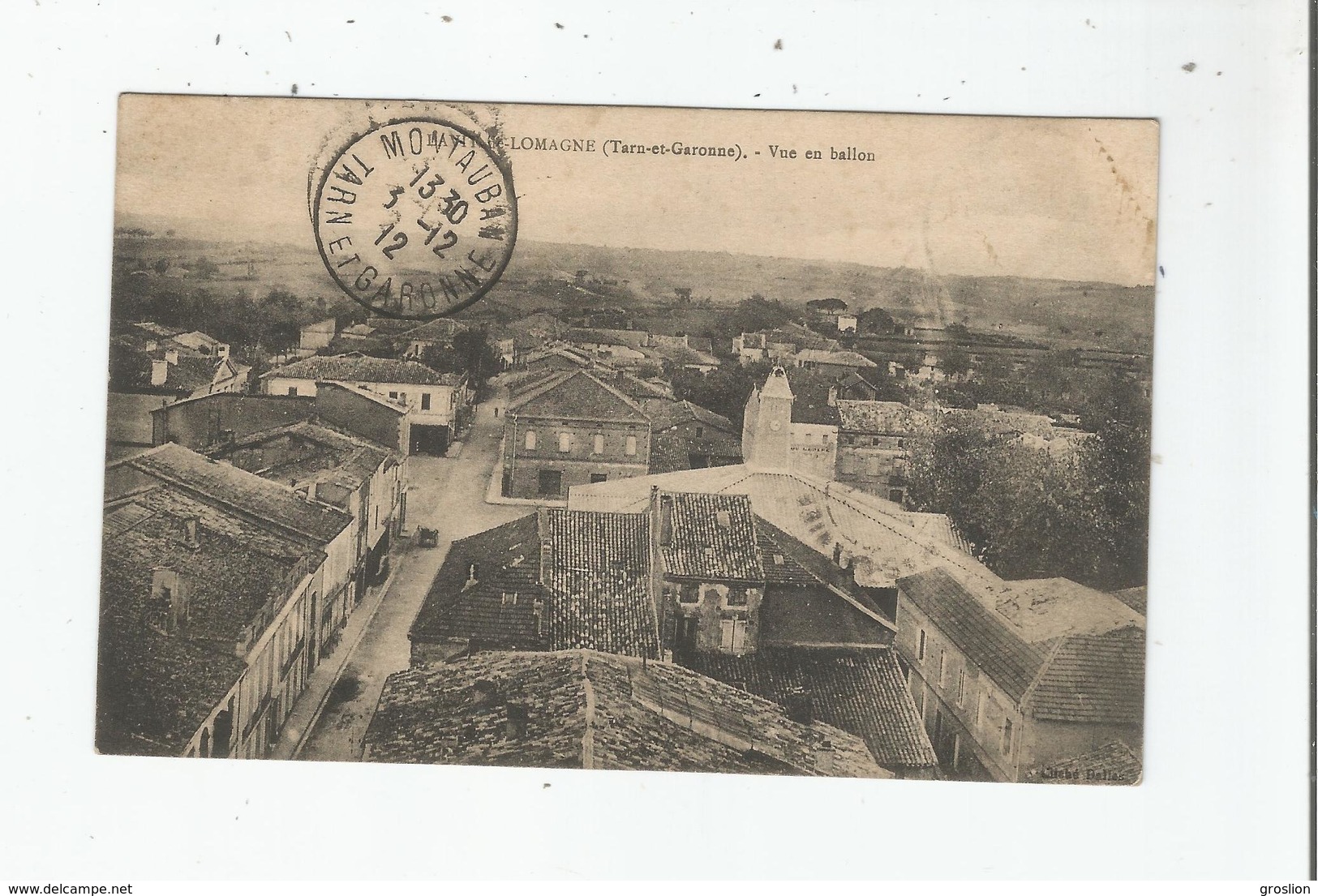 LAVIT DE LOMAGNE (TARN ET GARONNE) VUE EN BALLON 1912