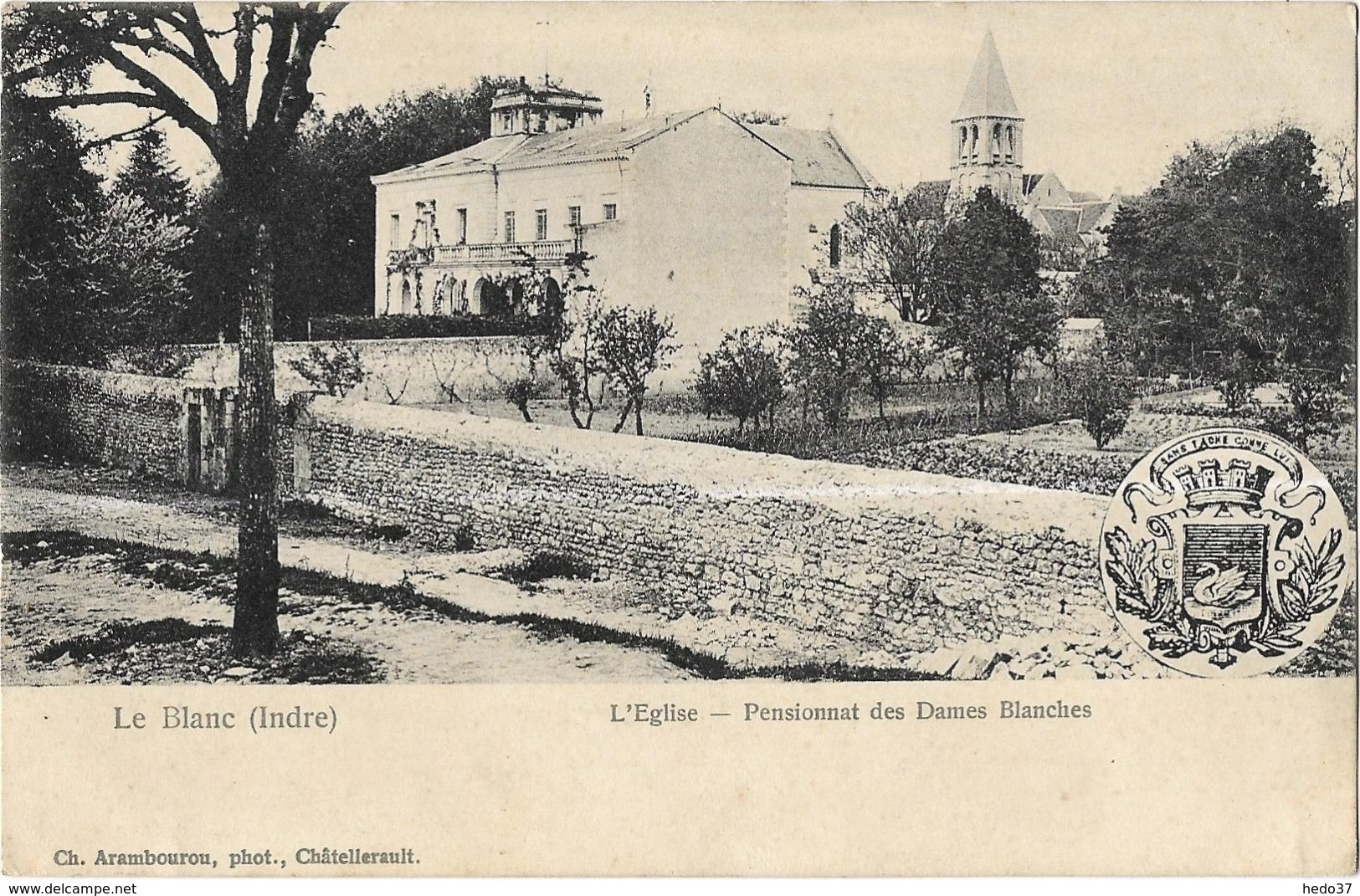 Le Blanc - L'Eglise, Pensionnat des Dames Blanches