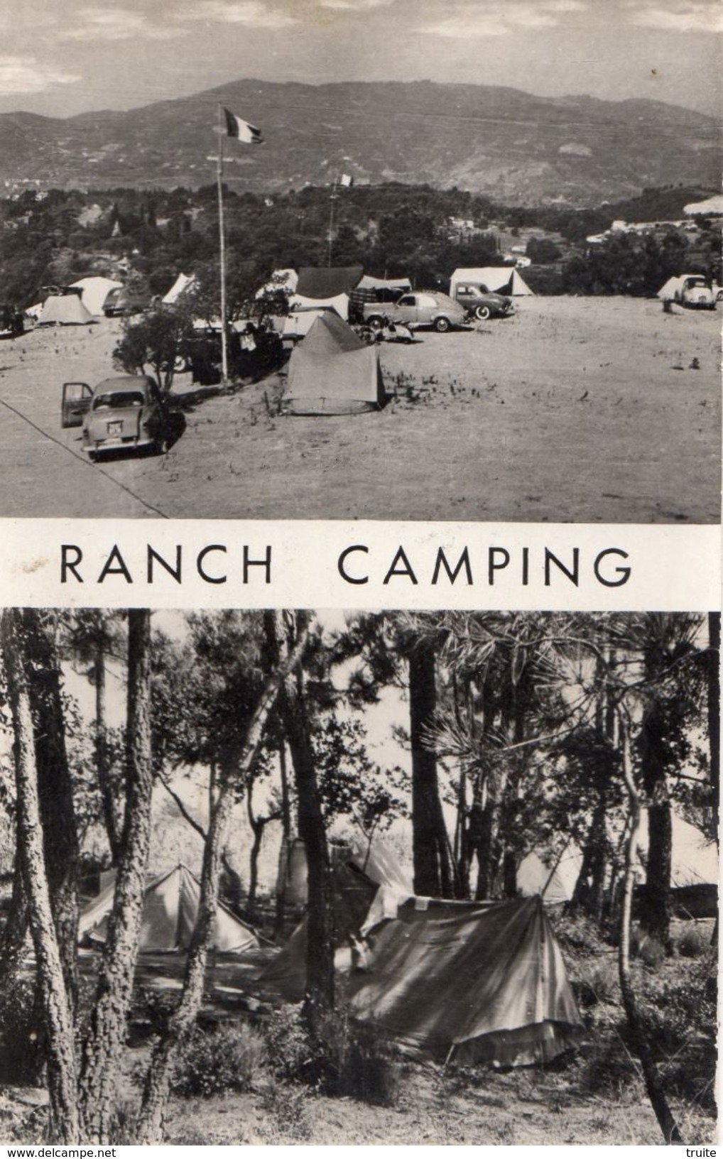 LE CANNET ROCHEVILLE AVENUE SAINT-JOSEPH RANCH CAMPING L'AUBAREDE DOUBLE VUES (CARTE PHOTO)