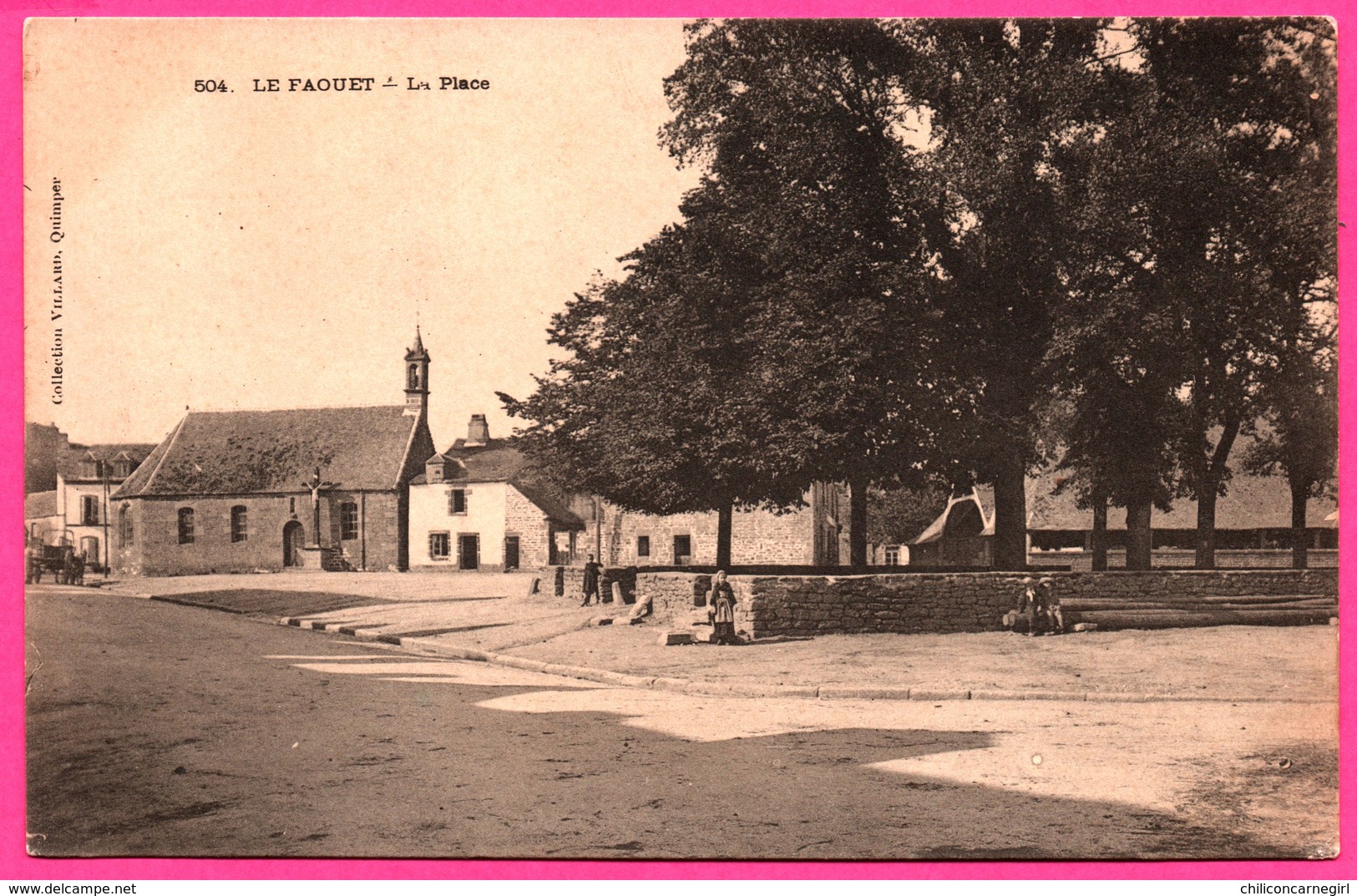 Le Faouet - La Place - Eglise - Animée - Collection VILLARD