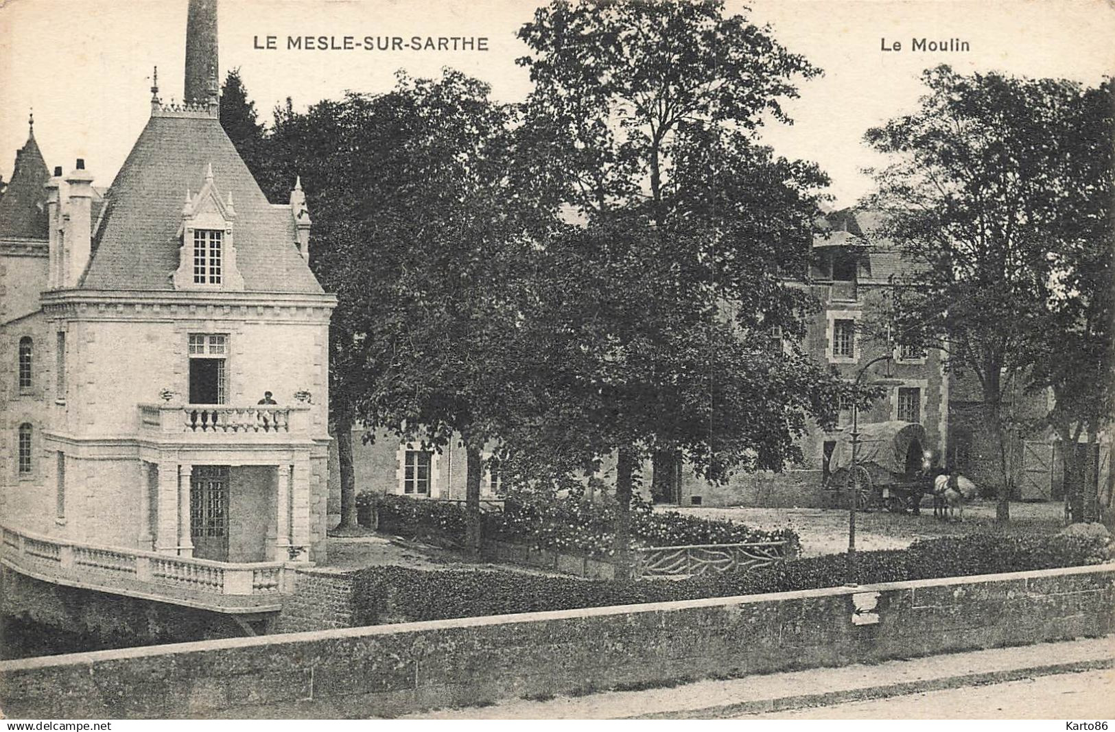 le mêle sur sarthe * mesle * vue sur le moulin * minoterie