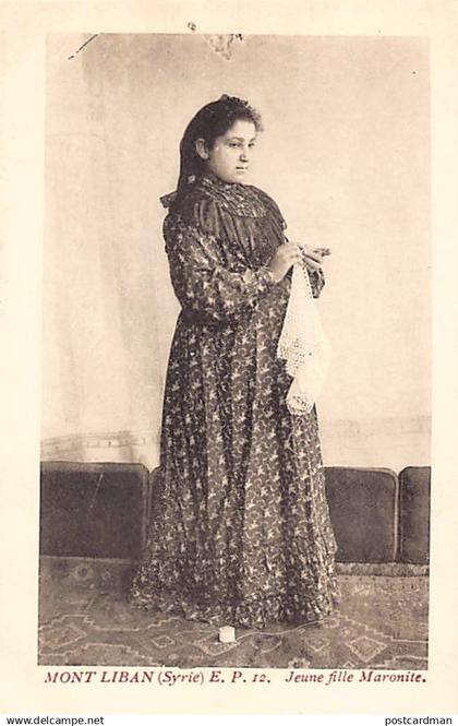 Liban - MONT-LIBAN - Jeune fille maronite - Ed. E.P. 12