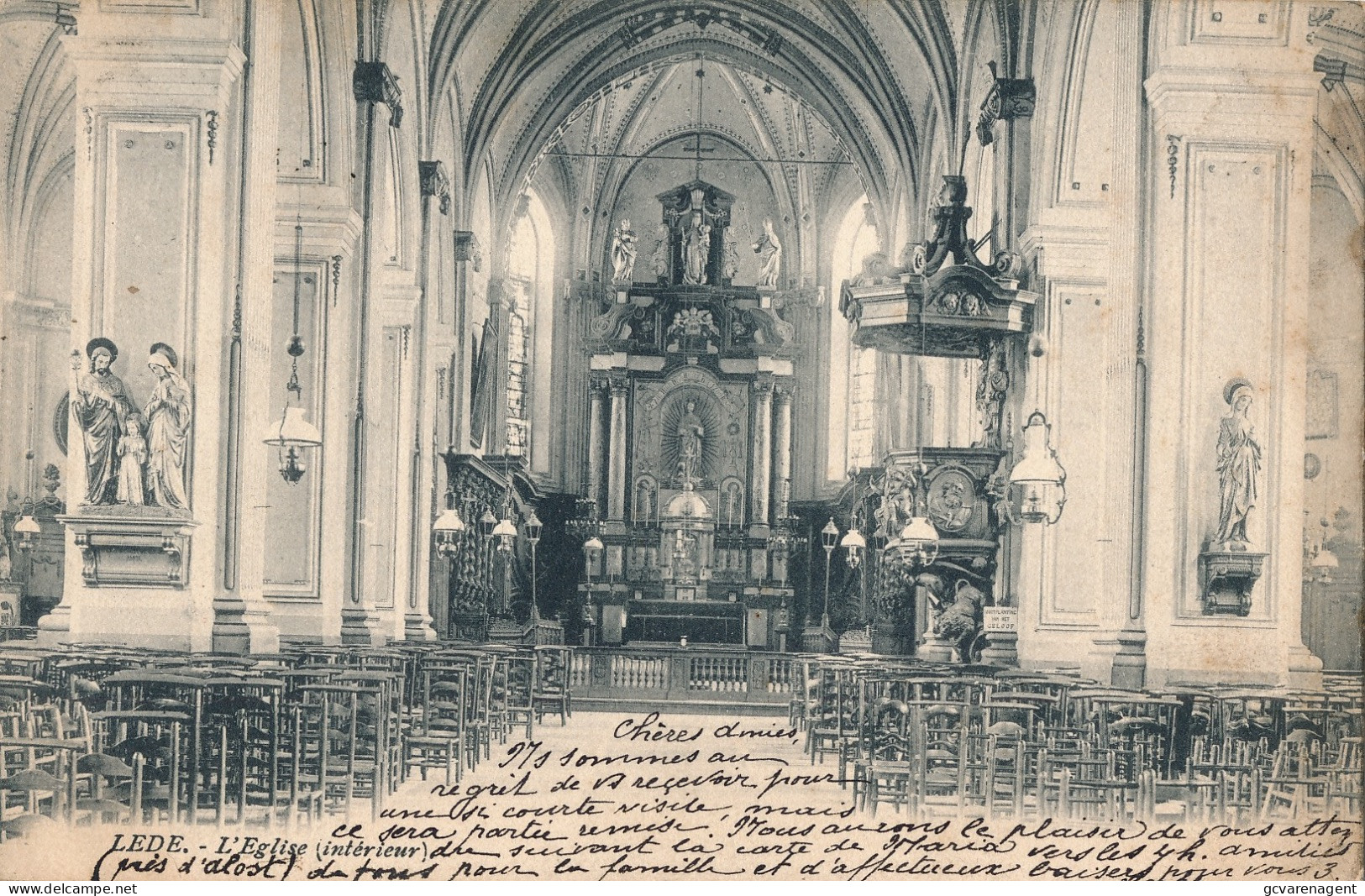 LEDE  L'EGLISE  INTERIEUR         2 SCANS