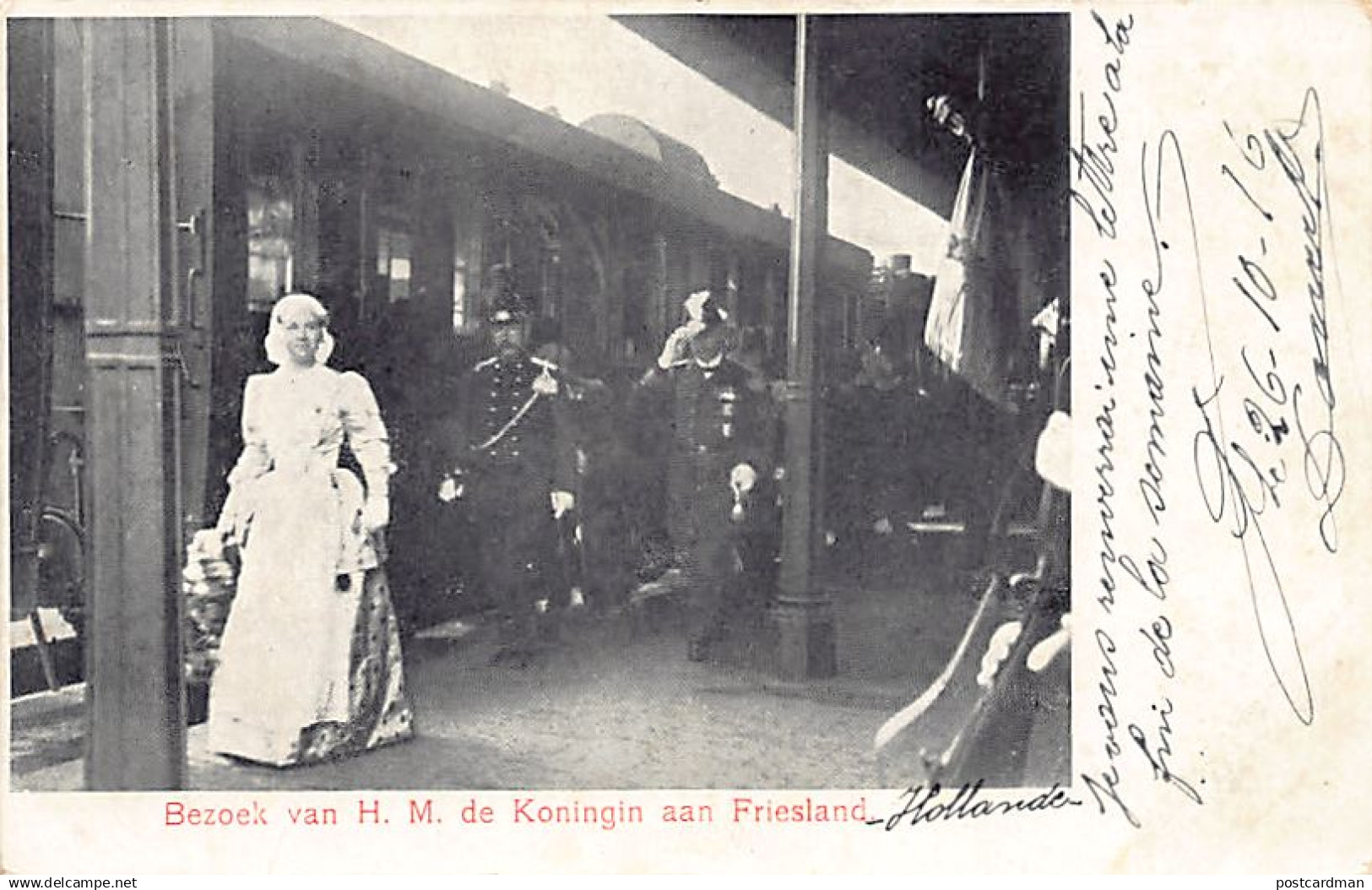 LEEUWARDEN - Bezoek van H.M. De Koningin aan Friesland - Statie