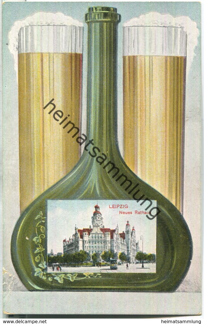 Leipzig - Gosen-Bierflasche Gosenbier - Verlag Trinks & Co. Leipzig