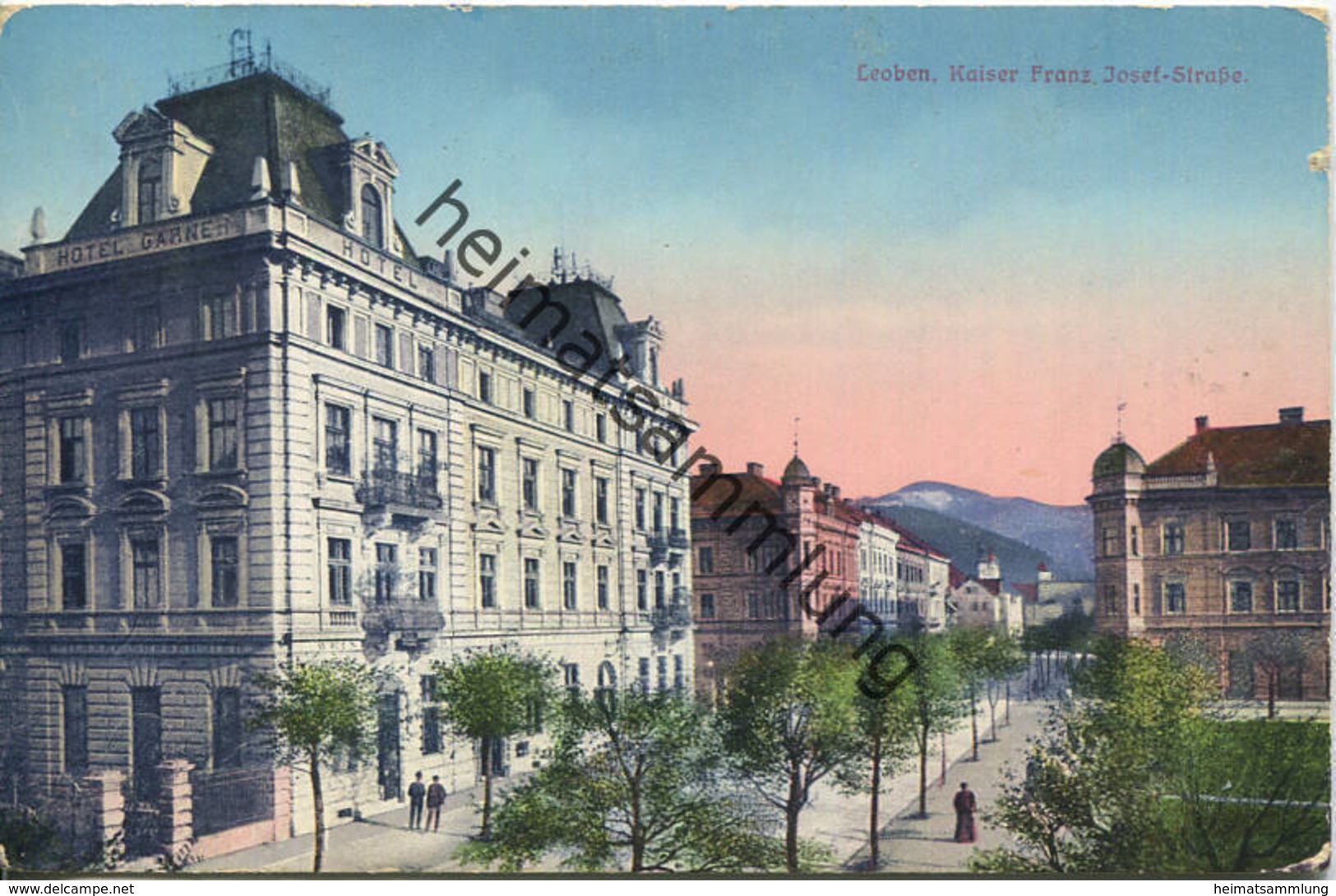 Leoben - Kaiser Franz Josef Strasse - Verlag Karl Krall Leoben 1915 - gel. 1915