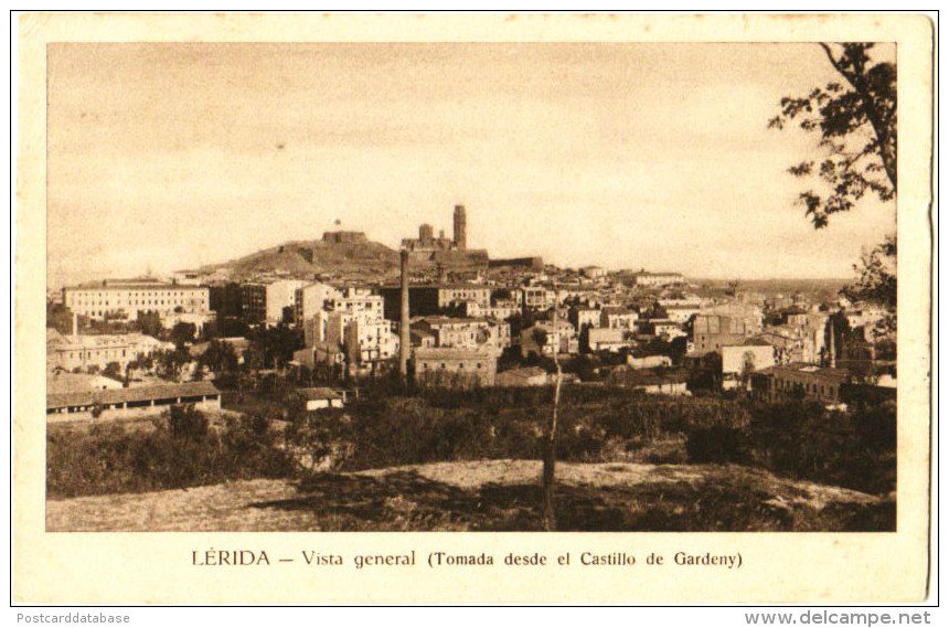 Lerida - Vista general (Tomada desde el Castillo de Gardeny)