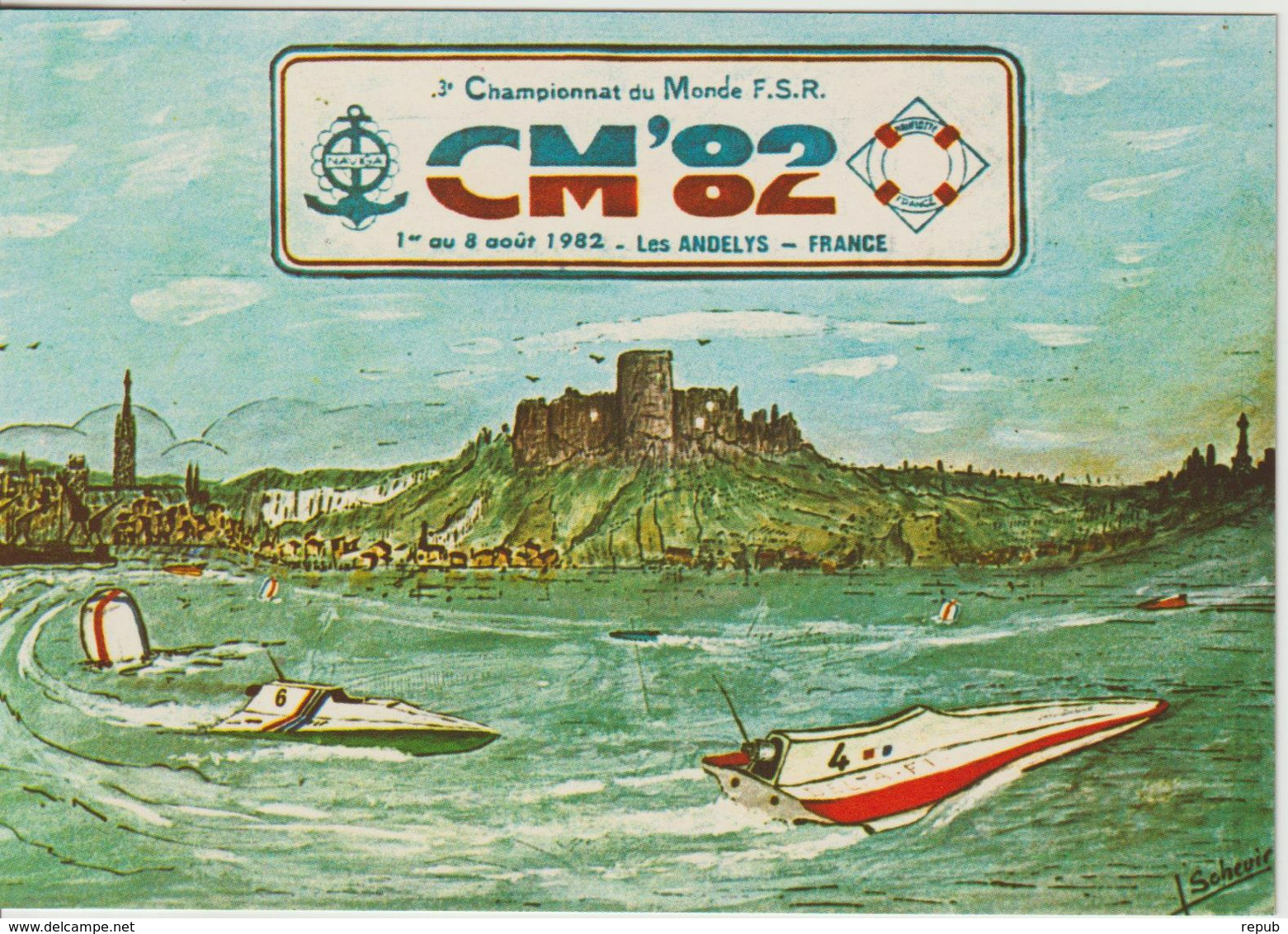 Les Andelys 1982 3ème championnat du monde de radio-modélisme naval