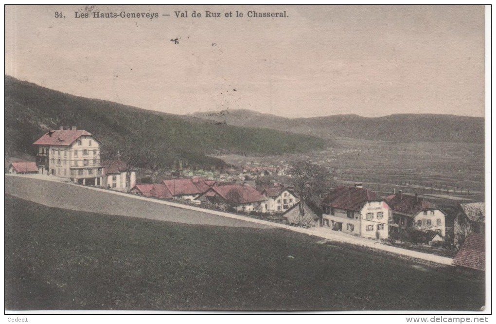 LES HAUTS GENEVEYS  VAL DE RUZ ET LE CHASSERAL