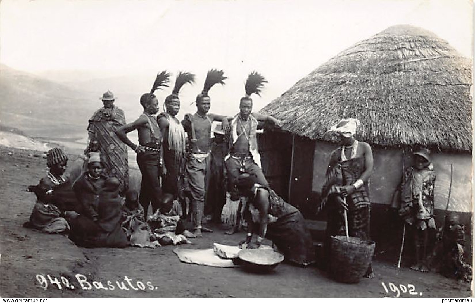 Lesotho - Basuto natives - REAL PHOTO Year 1902 - Publ. unknown