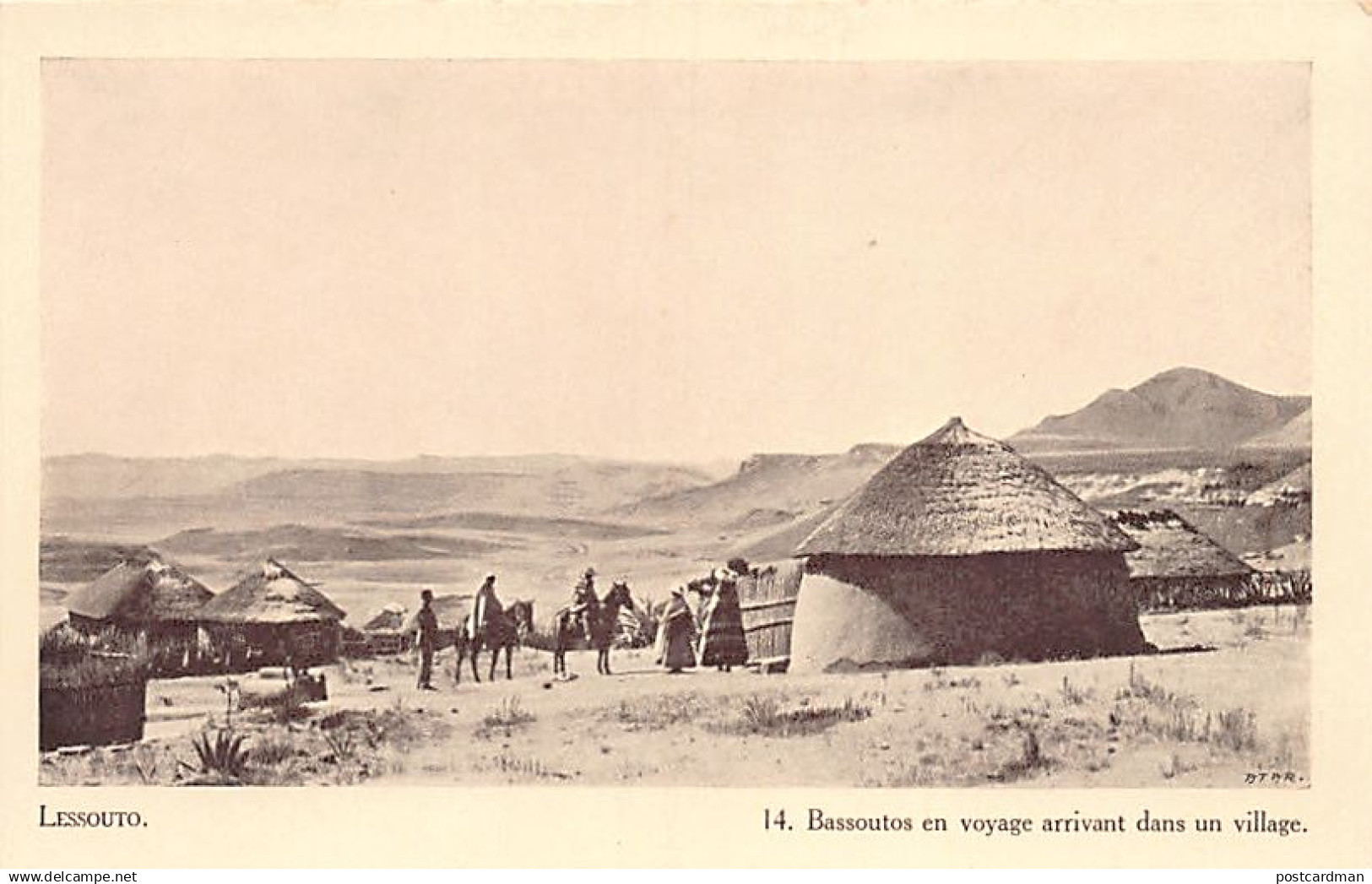 Lesotho - Traveling Basothos arriving in a village - Publ. Society of Evangelical Missions - Morija Book Depository