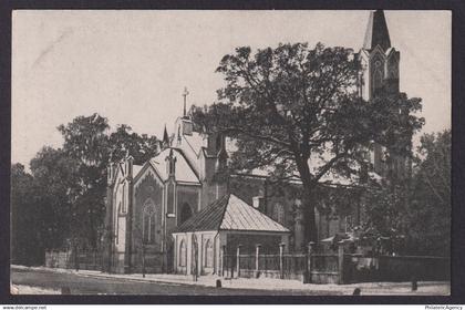 LATVIA, Postcard, Mitau (Jelgava), St. John's Church, Red Cross, Unused