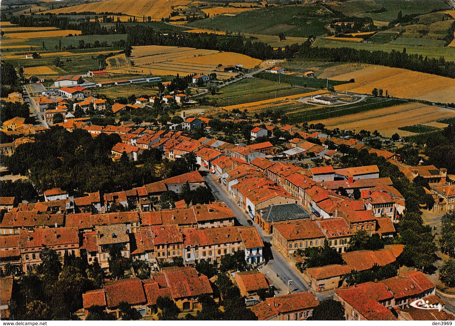 Lezat-sur-Lèze - Vue générale aérienne