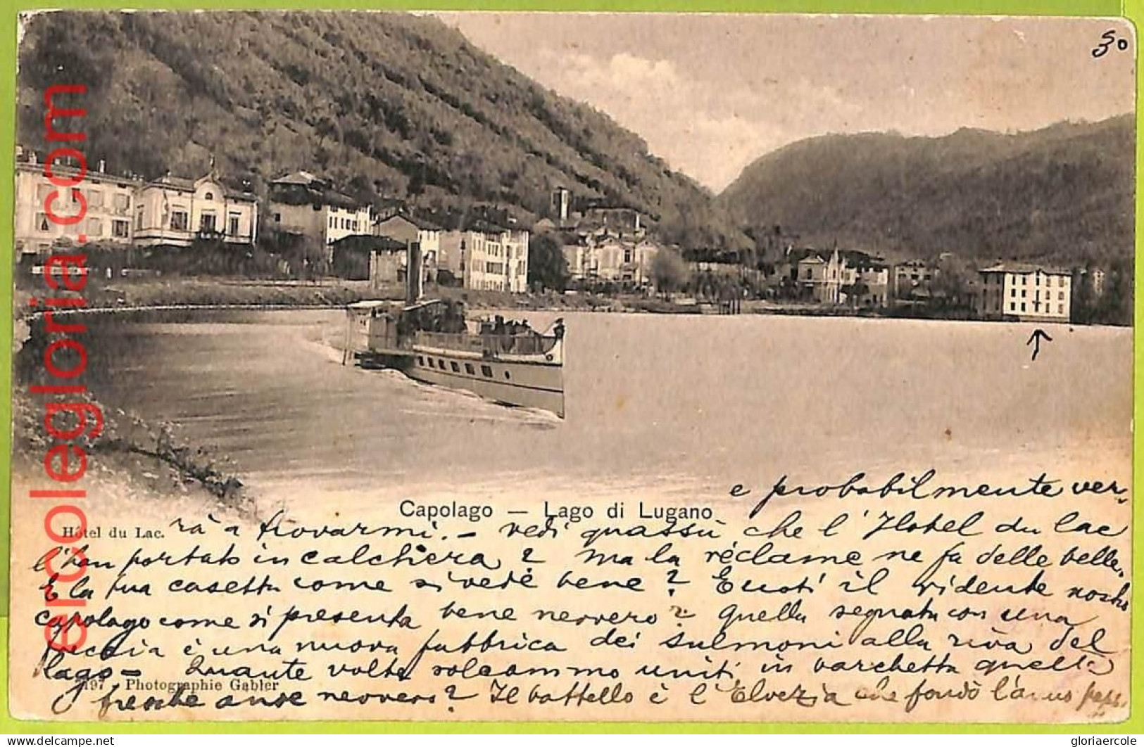 Lib7972 -  SWITZERLAND - VINTAGE POSTCARD - Lugano CAPOLAGO  - 1901