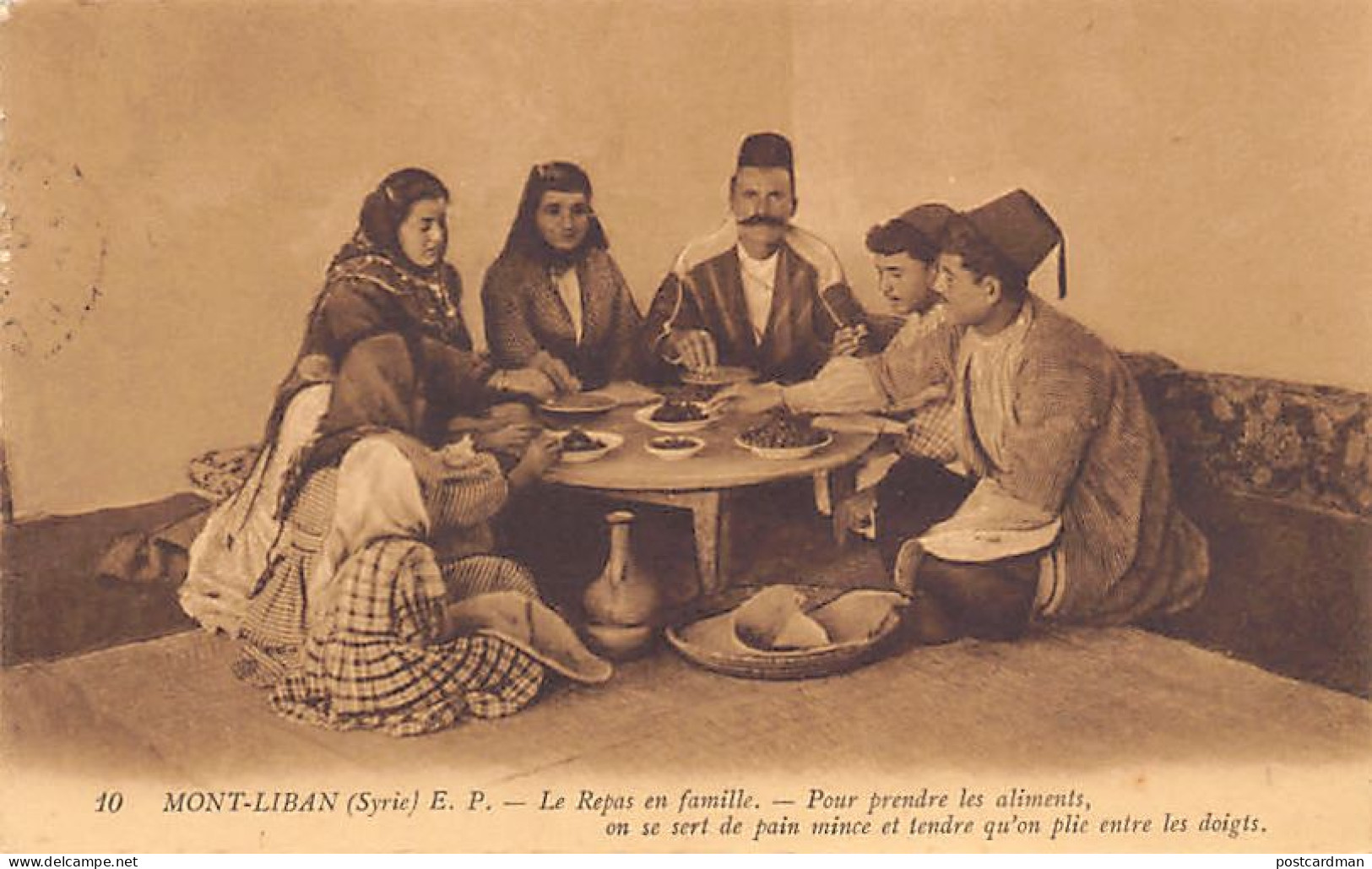 Liban - MONT-LIBAN - Le repas en famille - Ed. E.P. 10