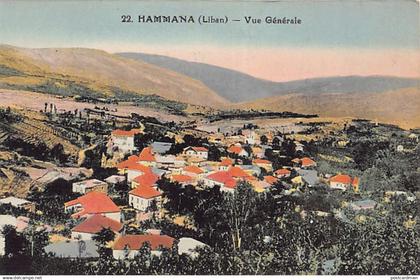 Liban - HAMMANA - Vue générale - Ed. Aux Cèdres du Liban 22