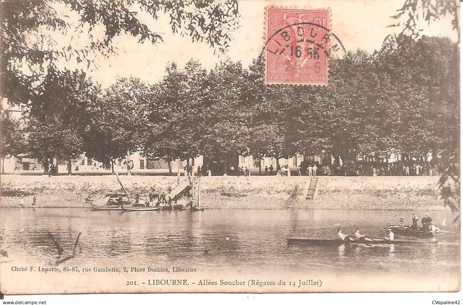 LIBOURNE (33) Allées Souchet (Régates du 14 Juillet)